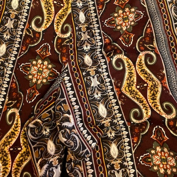 lovenushuz Pants - Tik Tok Famous Brown Multi Tribal Print Bell Bottom Flare Stretch Pants